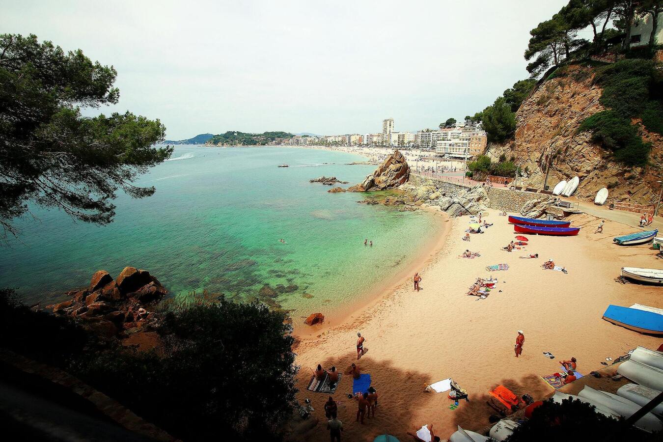 Aanzicht van het strand in Lloret de Mar