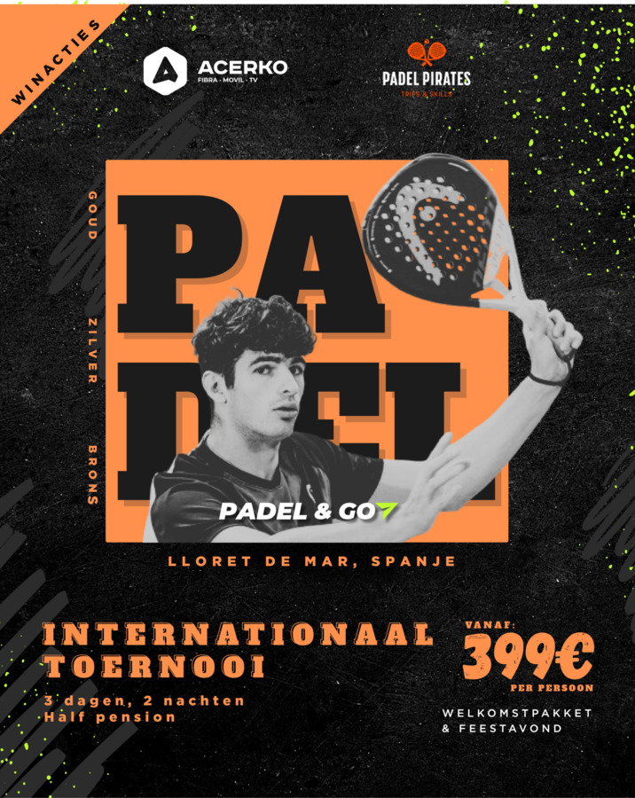 Informatie over Padel Pirates amateurtoernooi in Lloret de Mar