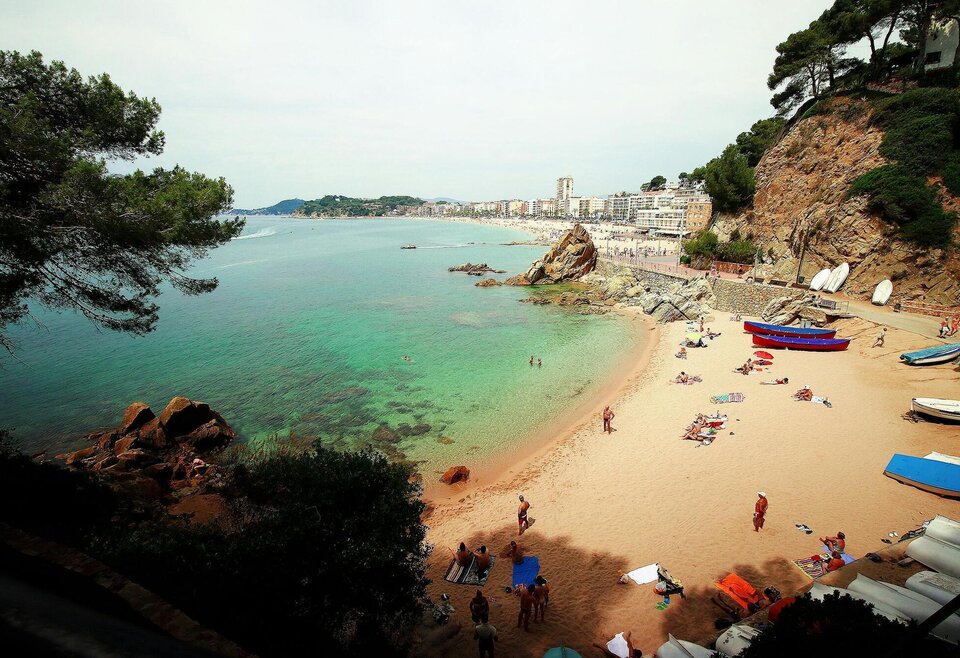 Aanzicht van het strand in Lloret de Mar