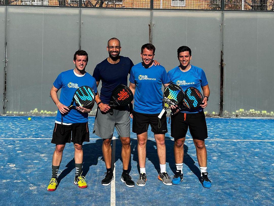 Padel Pirates groep tijdens training in Lissabon