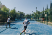 Padelwedstrijd bij villa Pardiena Padelclub Estepona
