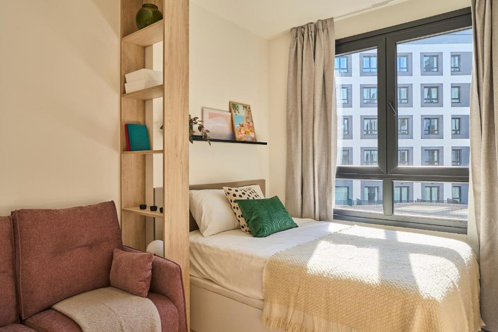 Slaapkamer Node hotel Madrid