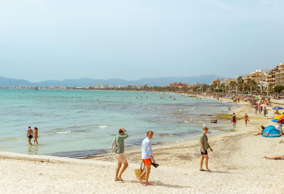 Het strand van Mallorca, Spanje