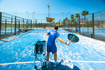 Padelbanen buiten trainer Sportcity Valencia padel