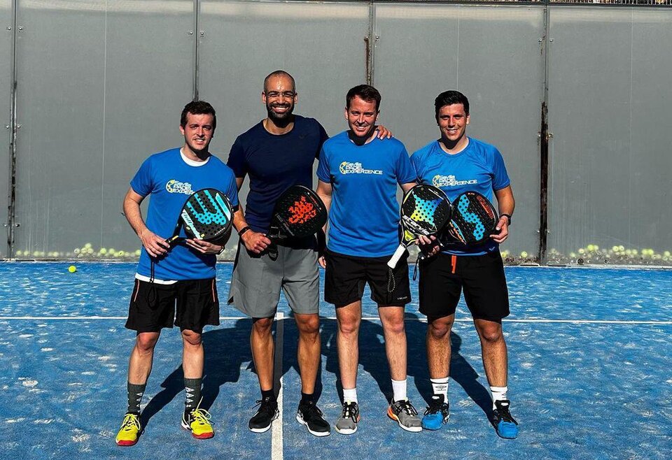 Padel Pirates groep tijdens training in Lissabon